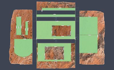 石材切割软件 CAD-CAM 形状定位